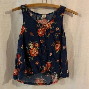 Cute floral crop top
